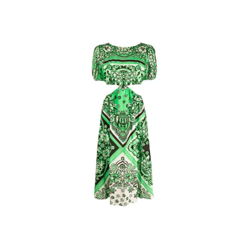 RED VALENTINO SS23 Short-Sleeved Dresses Women's Green-0