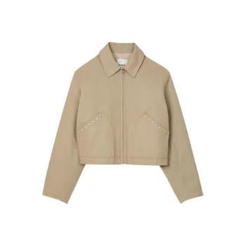 Sandro Cropped Shirt Jacket