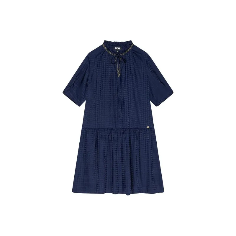 DKNY SS24 Short Sleeved Dress Women's Navy Blue-0