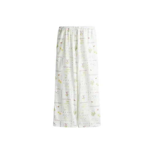 H&M Casual Pants Women's Cream/Floral
