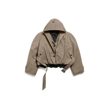 Balenciaga Hooded Trench Jacket