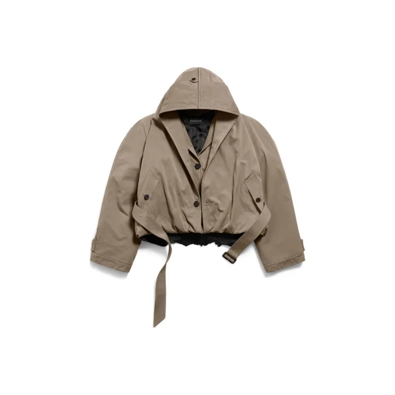 Balenciaga Hooded Trench Jacket-0