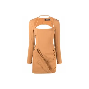Jacquemus Long-Sleeved Dresses Women's Brown