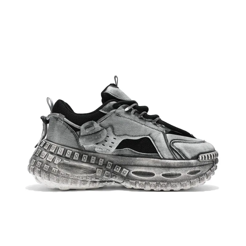 SUPEREDGE Slip Resistant And Abrasion Resistant Coverage Low Top Chunky Sneakers Men's-6