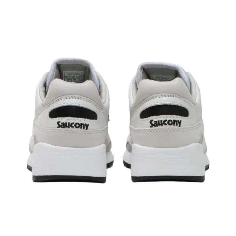Saucony Shadow 6000 Anti Slip Wear Resistant Low Top Running Shoes Unisex White Black-4