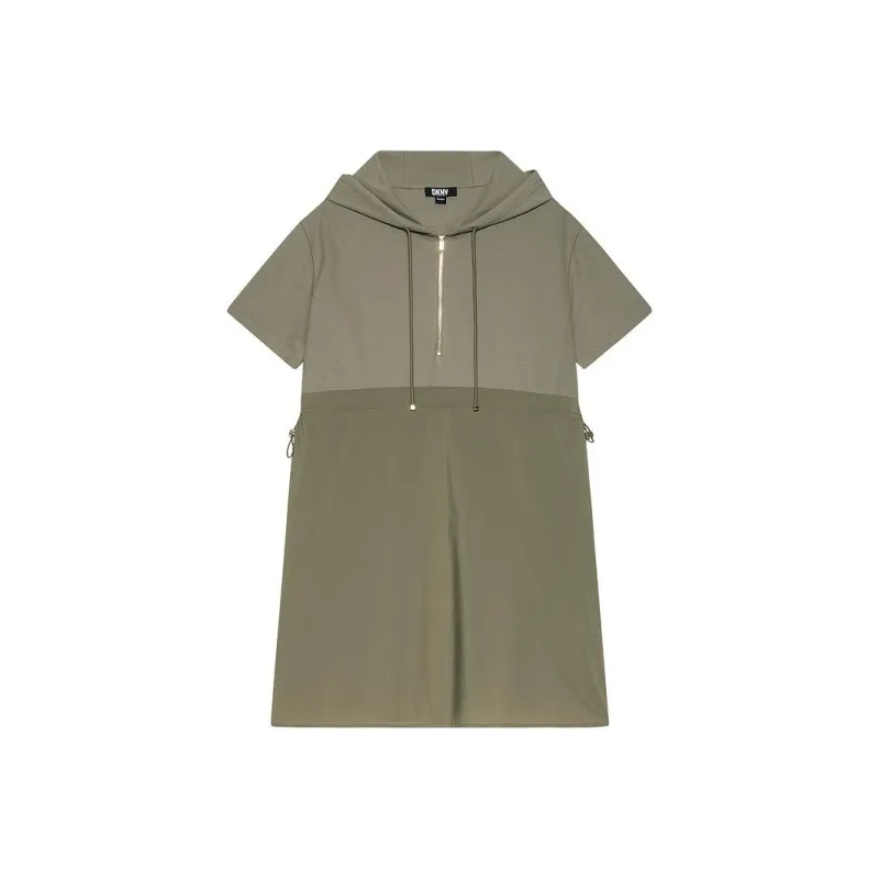 DKNY SS24 Short Sleeved Dress Women's Green-0