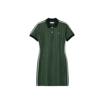 LACOSTE Monogram jacquard Polo Dress