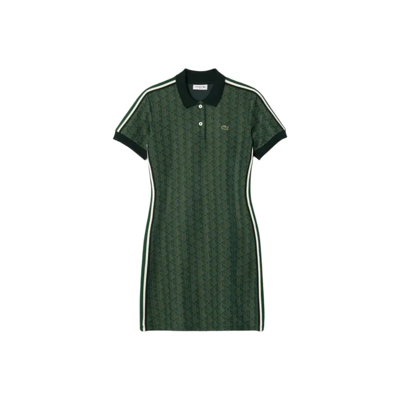 LACOSTE Monogram jacquard Polo Dress-0