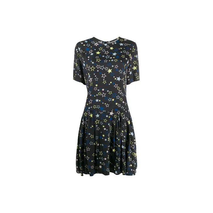 MOSCHINO Short Sleeved Dresses Women's Black-0