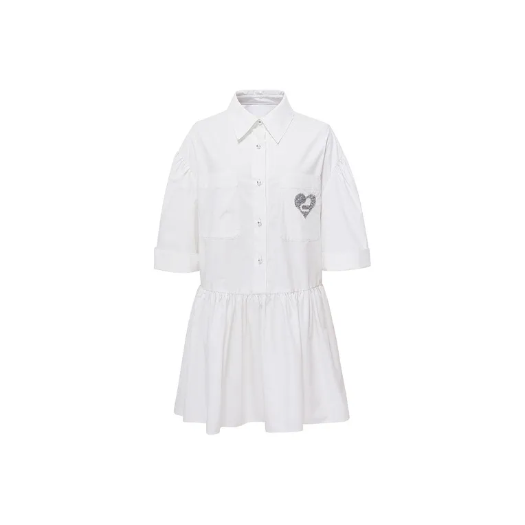 D'zzit Short-Sleeved Dresses Women's White-0