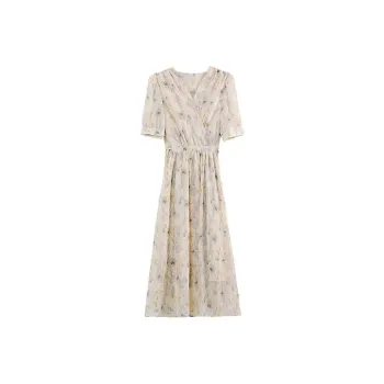 HUASJ Short Sleeved Dresses Women's Multicolor