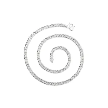 RURA Sterling Silver Necklaces Men's Silver