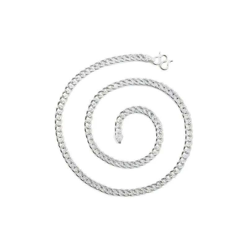 RURA Sterling Silver Necklaces Men's Silver-0