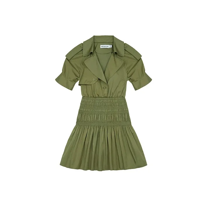 Self portrait Short Sleeved Dresses Women's Green-0