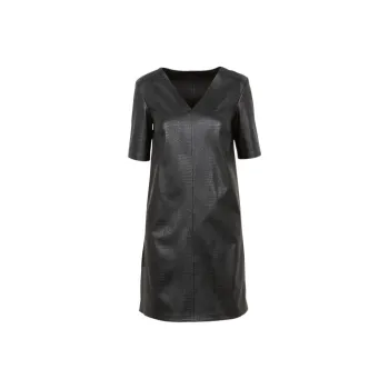 MaxMara Eliot Collection Crocodile-Print Dress Short-Sleeved Dresses Women's Black