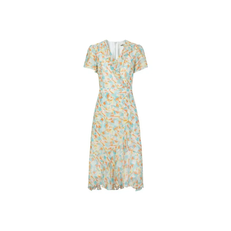 JZ. ANNAKRO Short-Sleeved Dresses Women's Floral Light Green-0