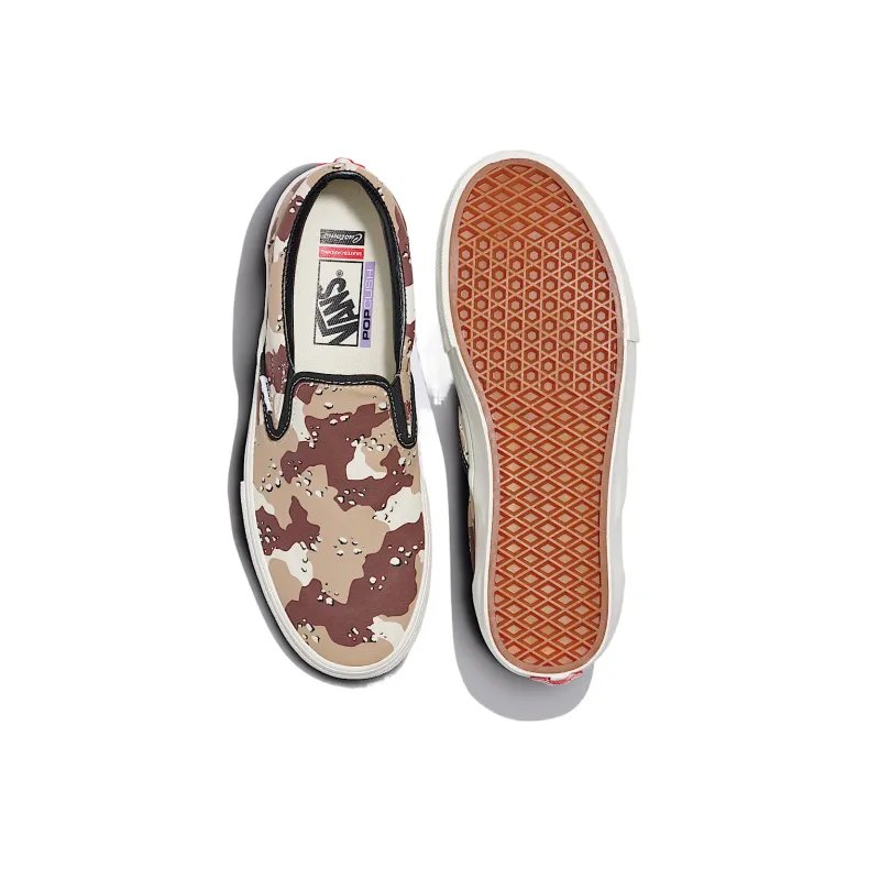 Vans Customs Low Top Skateboard Shoes Unisex Brown-3