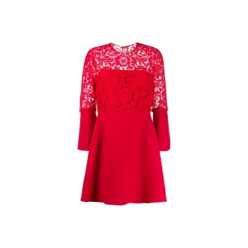 Valentino Long-Sleeved Dresses Women's Red