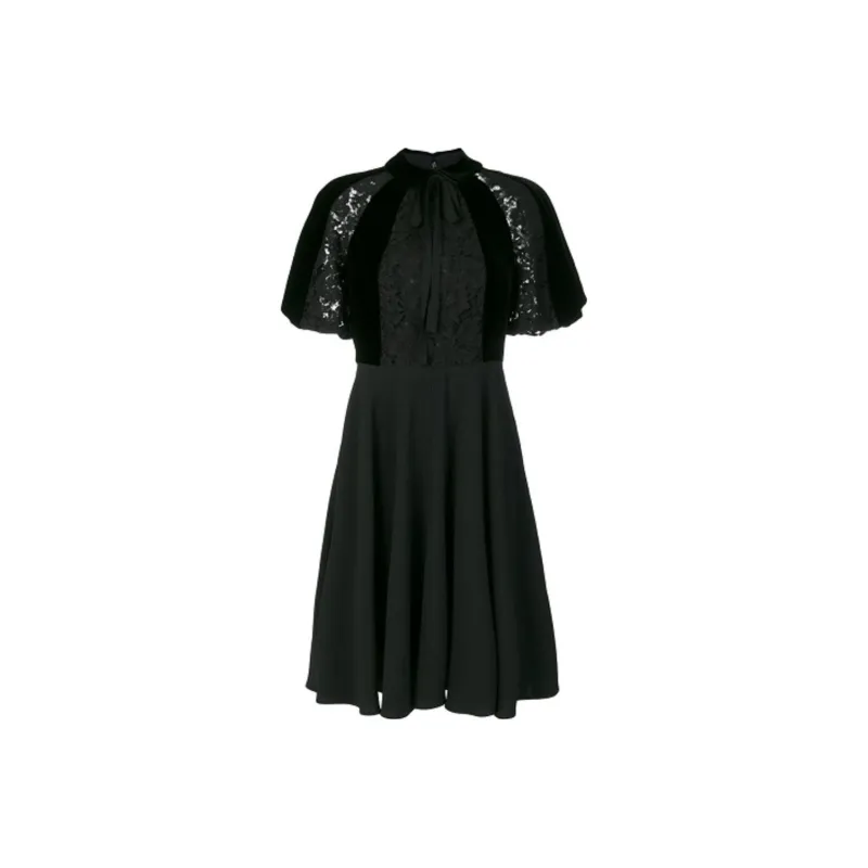 Valentino Short-Sleeved Dresses Women's Black-0
