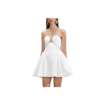 Self portrait Taffeta Flared Mini Dress