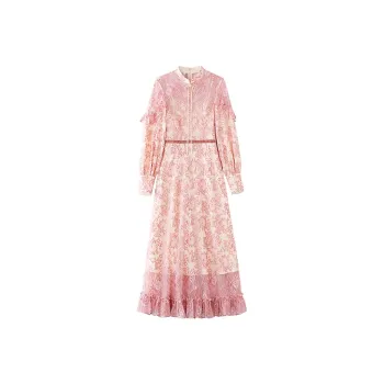 JINYE ORIENTAL Long-Sleeved Dresses Women's Lady Pink