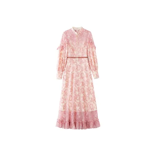 JINYE ORIENTAL Long Sleeved Dresses Women's Lady Pink