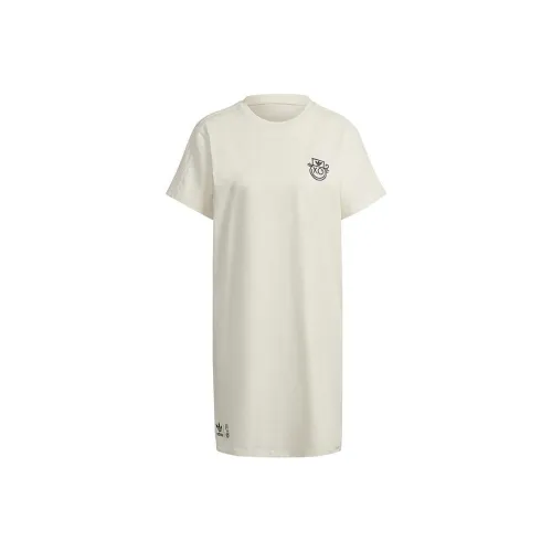 Adidas Originals Short Sleeved Dresses Women's White