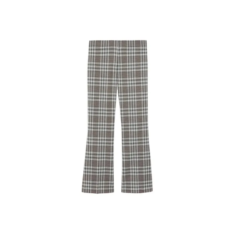 THEORY Suit Trousers Women's Plaid Gray-0