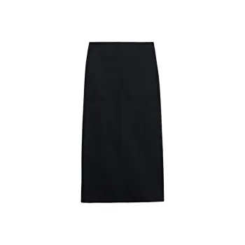 Massimo Dutti Denim Long Skirts Women's Black