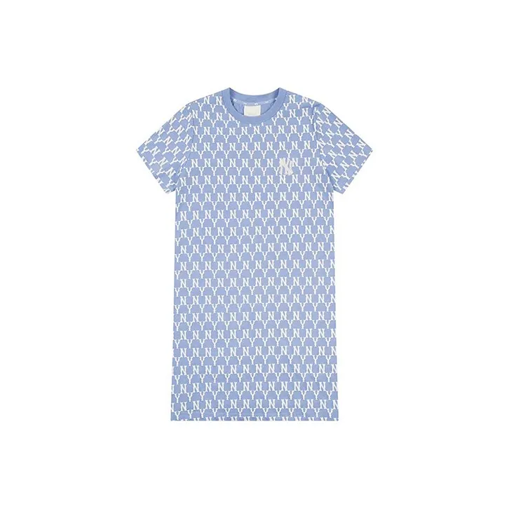 MLB Short Sleeved Dresses Women's Sky Blue-0