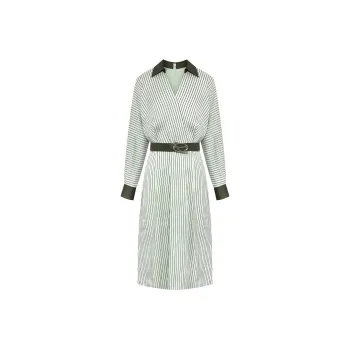 BBLLUUEE Long Sleeved Dress Women's Turquoise Tea Green
