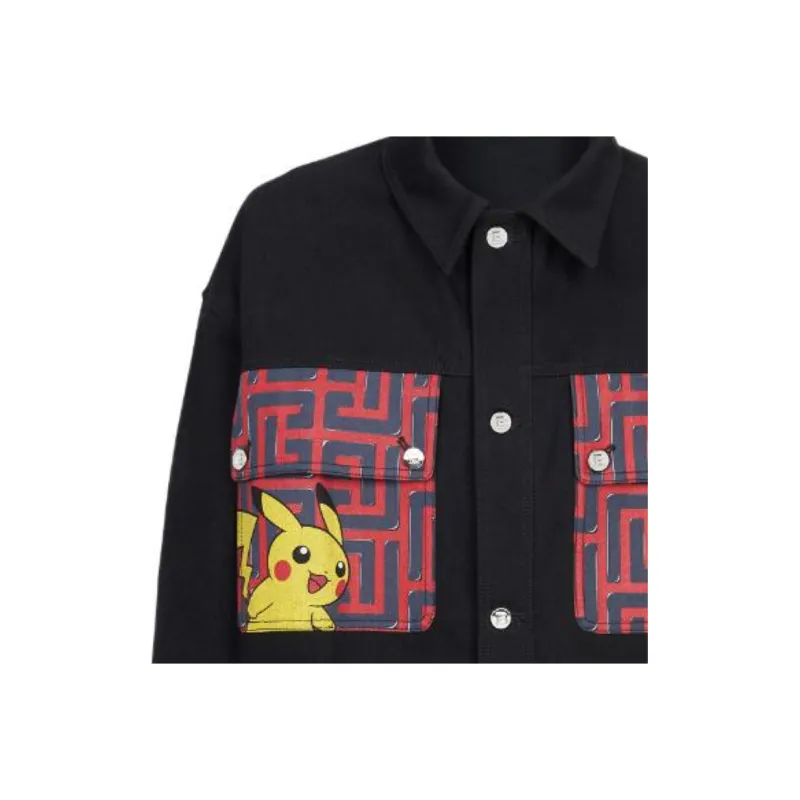 BALMAIN X Pokemon Print Denim Jacket-4