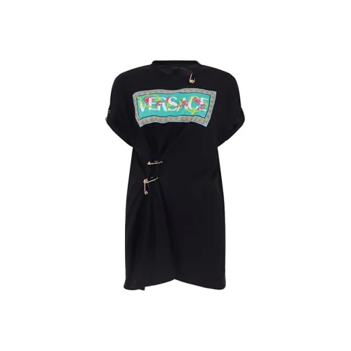 VERSACE Short Sleeved Dresses Women's Black