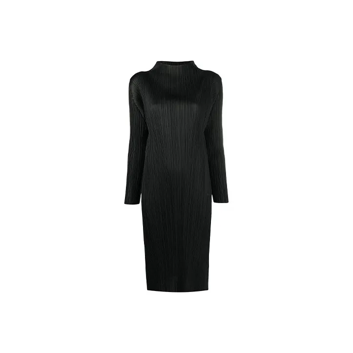 PLEATS PLEASE ISSEY MIYAKE Long-Sleeved Dresses Women's Black-0