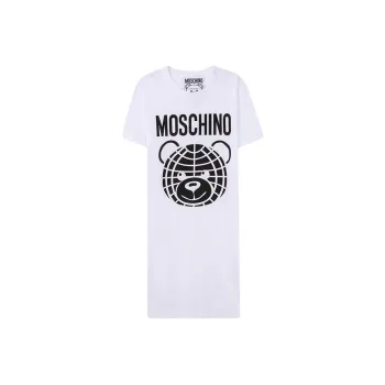 MOSCHINO Short Sleeved Dress Women's White