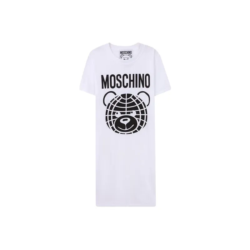 MOSCHINO Short Sleeved Dress Women's White-0