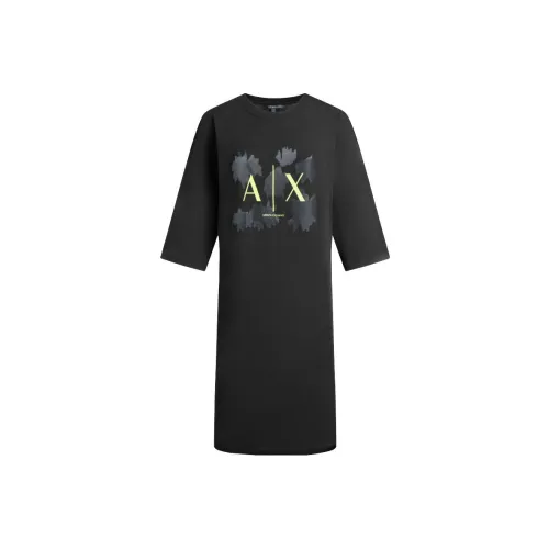 ARMANI EXCHANGE Short Sleeved Dresses Women's Black