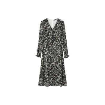 NINE WEST Long-Sleeved Dresses Women's Black Beige