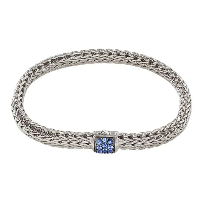 John Hardy Classic Chain 6.5mm Reversible Sapphire Pavé Bracelet-0