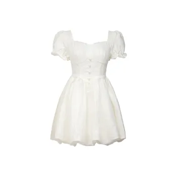 COVER TIME Short Sleeved Dress Women's White