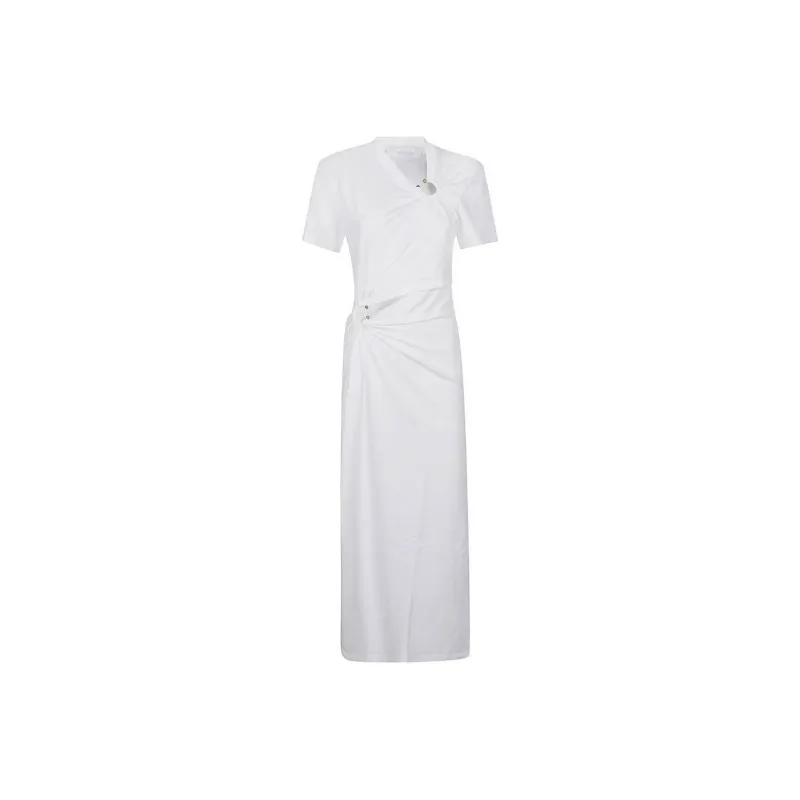 Paco Rabanne Jersey Long Piercing Dress-0