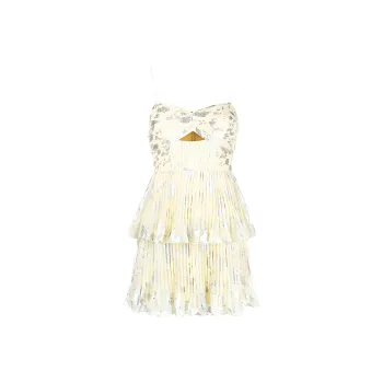 Self-portrait Metallic Jacquard Minidress