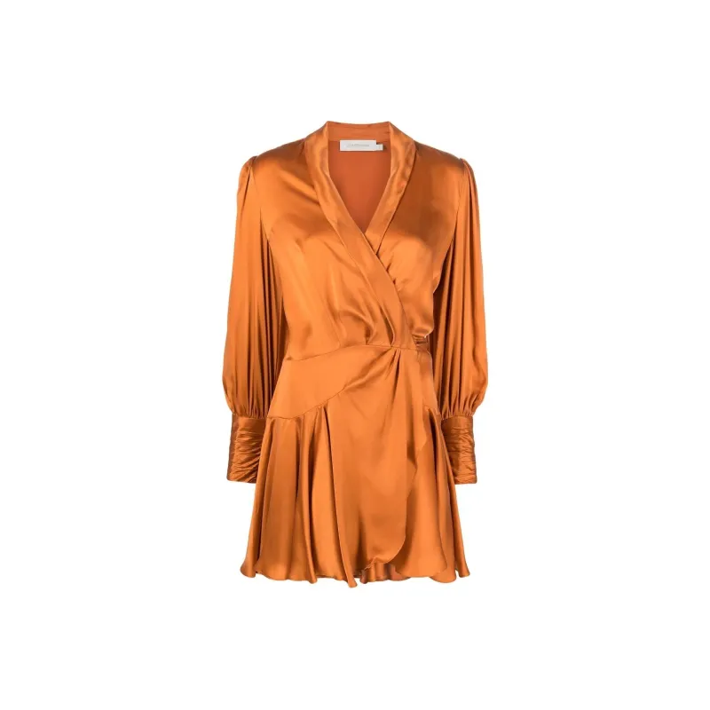 Zimmermann Long-Sleeved Dresses Women's Orange-0