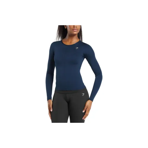 GYMSHARK Regular T Shirt Women's Marine Blue