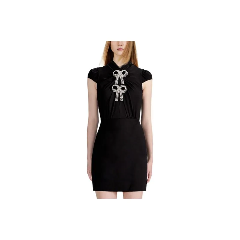Self-portrait Short-Sleeved Dresses Women's Black-0