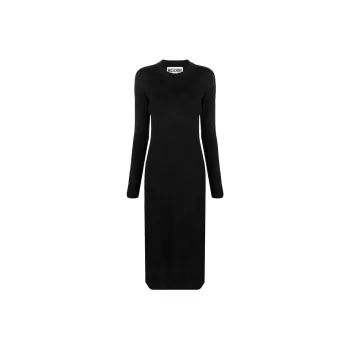 MOSCHINO Knitted Crewneck Midi Dress