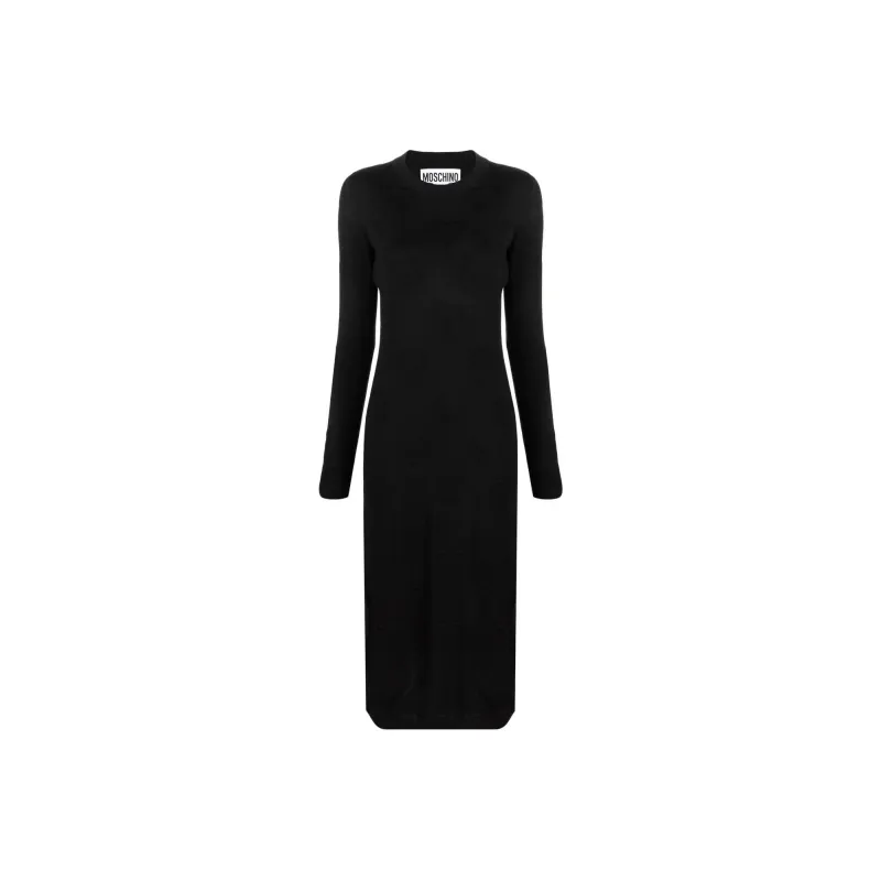 MOSCHINO Knitted Crewneck Midi Dress-0
