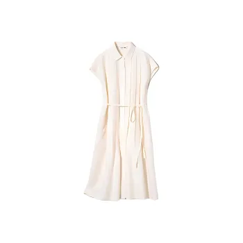 UNIQLO Short Sleeved Dress Women's Light Beige