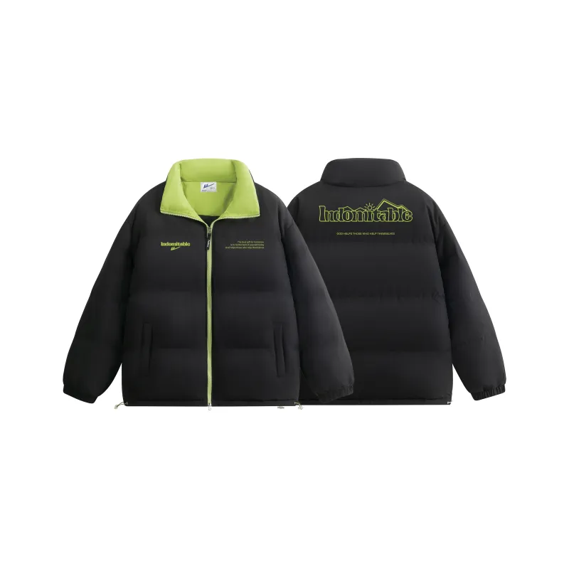 Warrior Ride The Wind Collection Open Ended Smile Collection Puffer Jacket Unisex-24