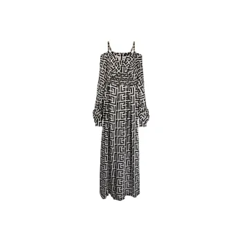 BALMAIN Long Sleeved Dress Women's Black